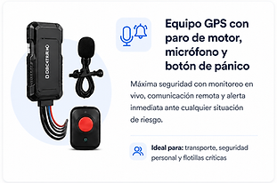 Equipo GPS microfono y boton de panico