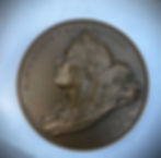 Thumbnail: A bronze relief medallion by Depaulis depicting Napoleon lying dead