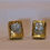 Thumbnail: A pair of rectangular silver gilt and polki diamond large ear studs