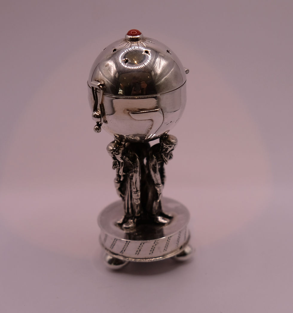 A small Russian silver pot pourri 9cm high