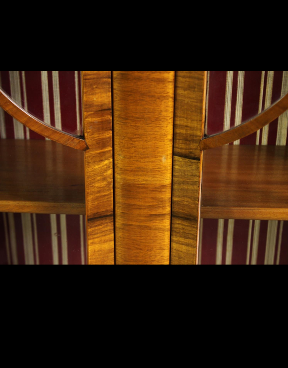 Thumbnail: An Art Deco double fronted walnut display cabinet