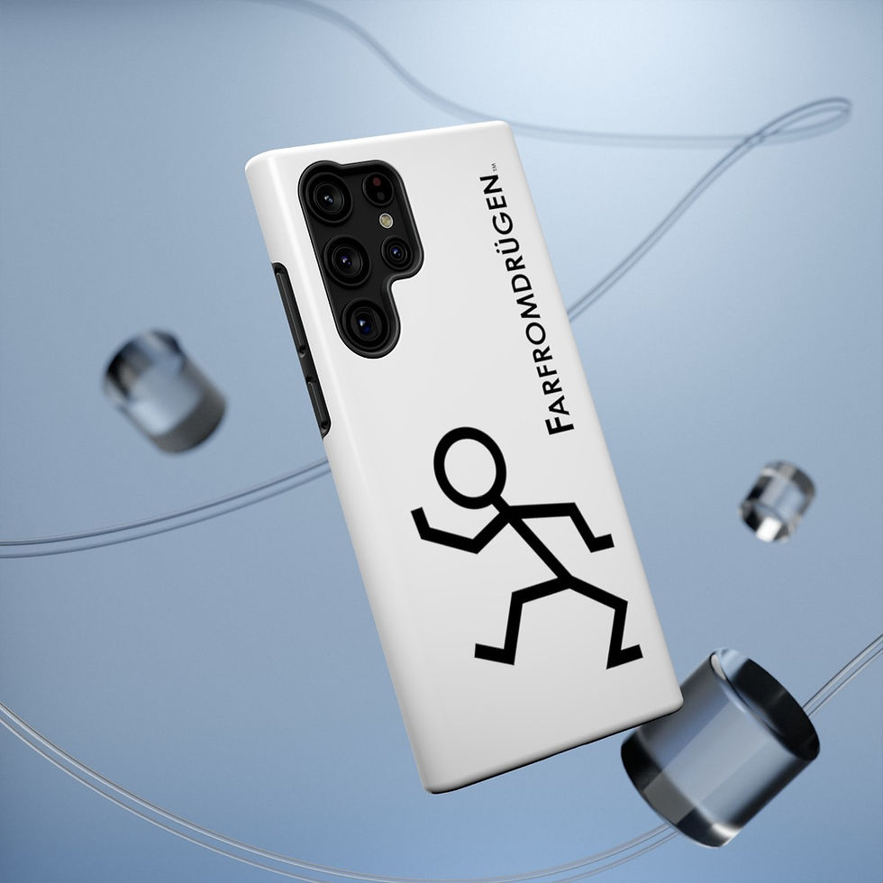 Thumbnail: FARFROMDRÜGEN - White Impact-Resistant Cases for iPhones & Samsung