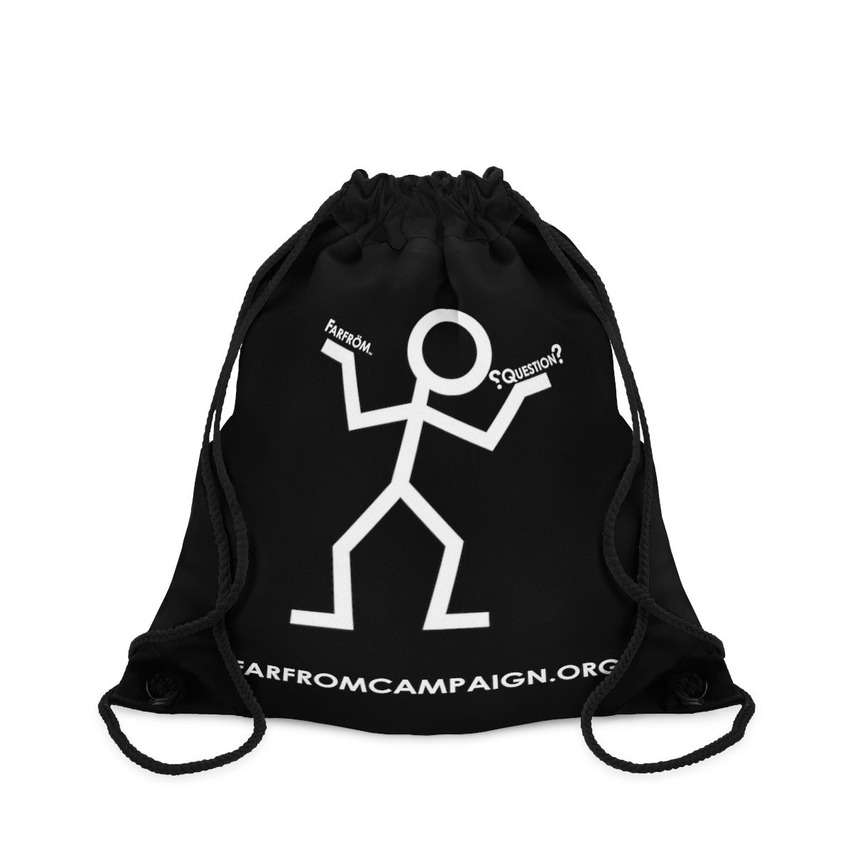 FARFRÖM CAMPAIGN - Black Drawstring Bag