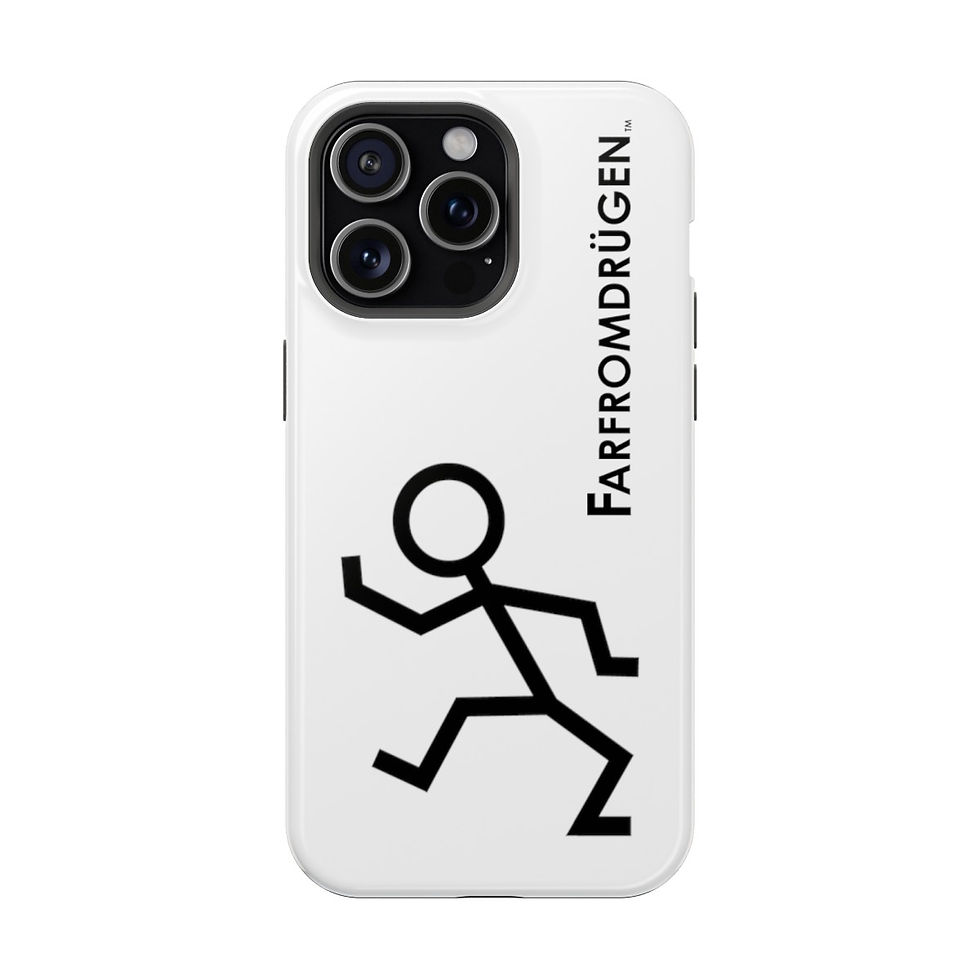 FARFROMDRÜGEN - White Impact-Resistant Cases for iPhones & Samsung