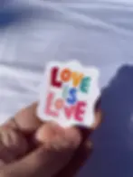 Thumbnail: Love is love rainbow vinyl sticker