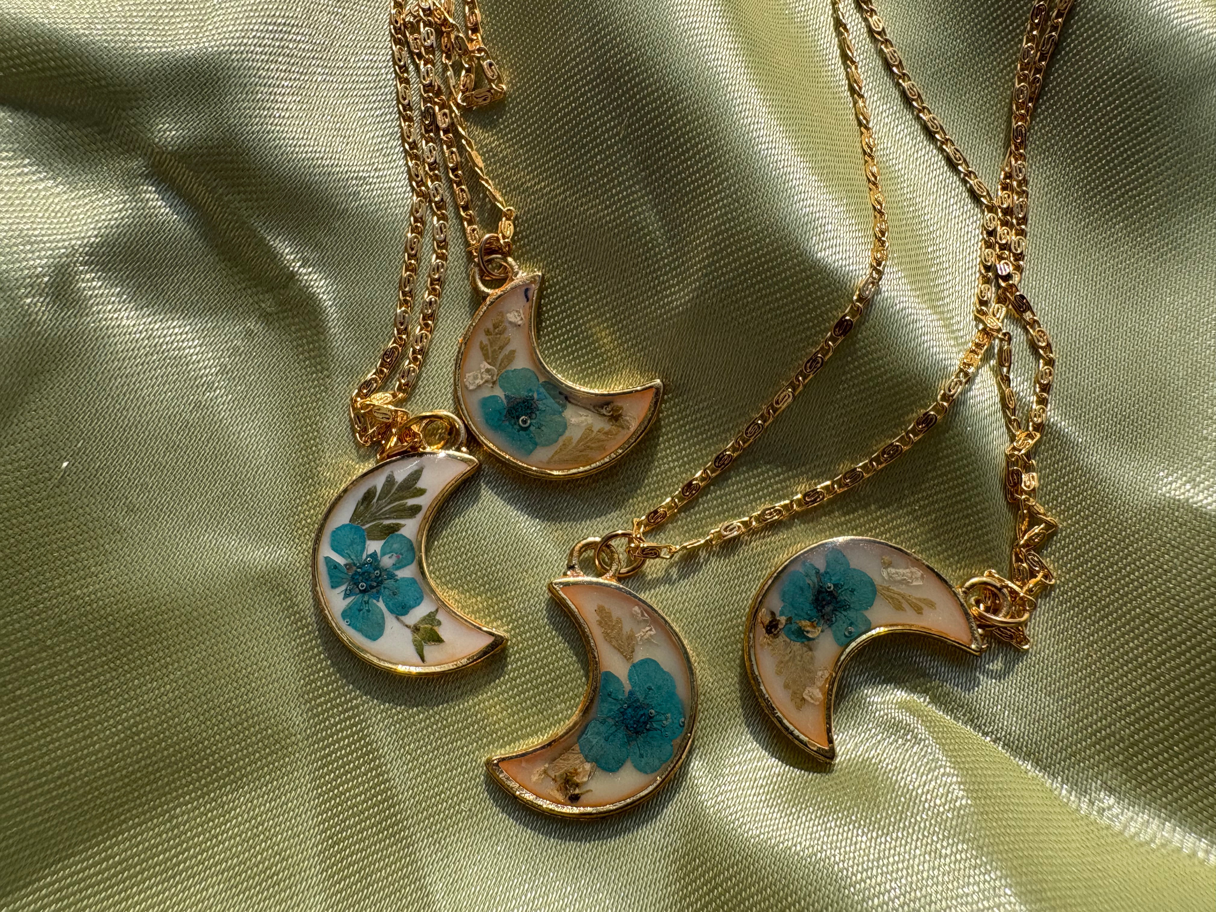 Luminous Lunar Mosaic Necklace