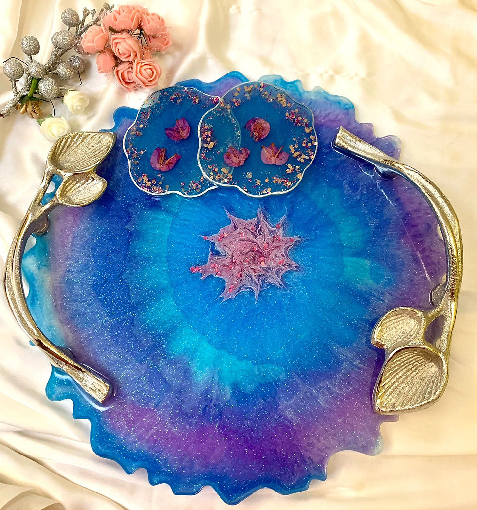 Thumbnail: Round blue tray