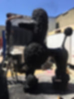 Large black poodle art, custom fabrication portfolio