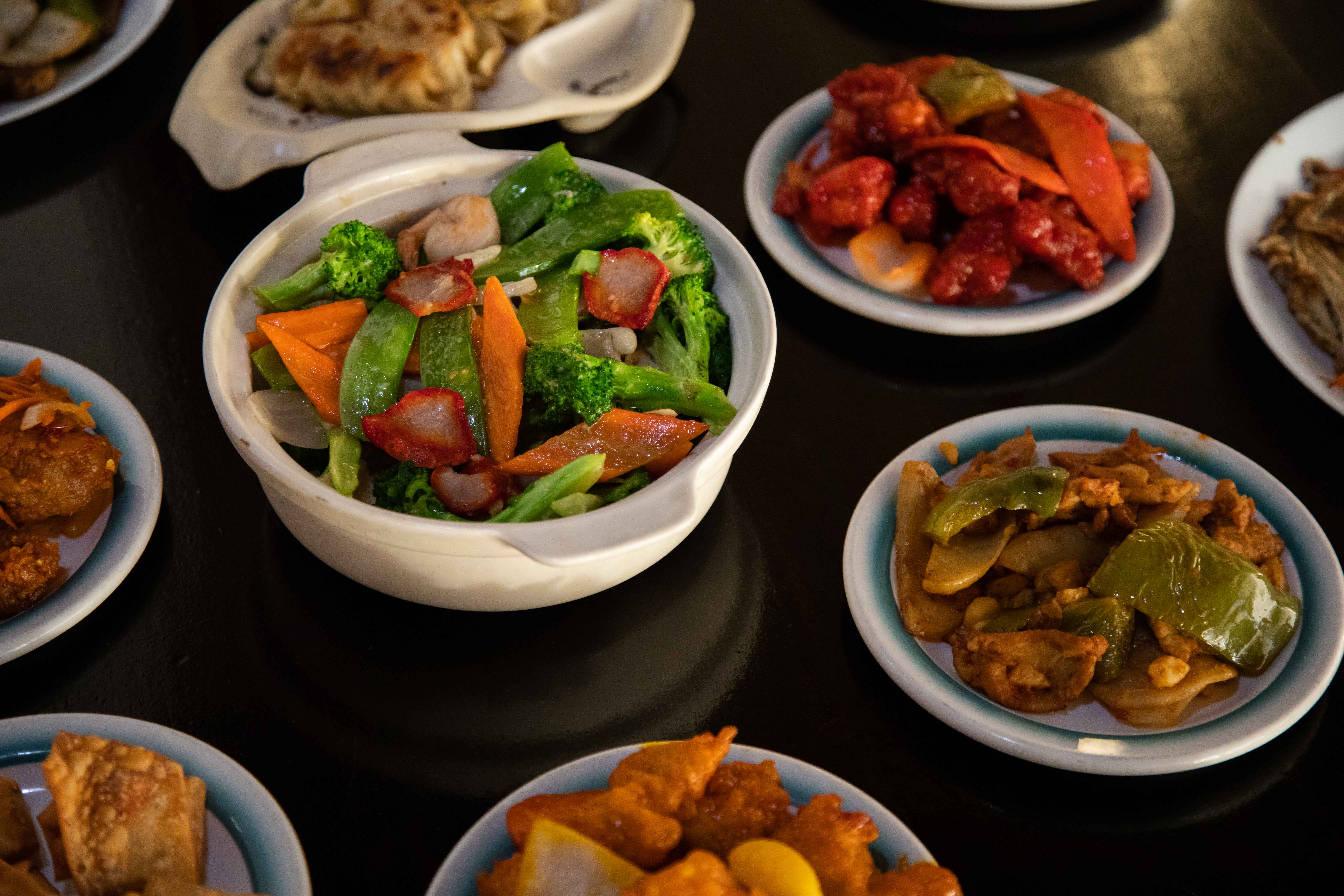 Arranged Food and Objects