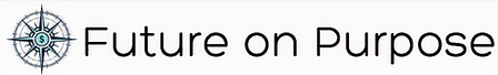 Future on Purpose Logo containing a blue compass with a dollar sign in the middle