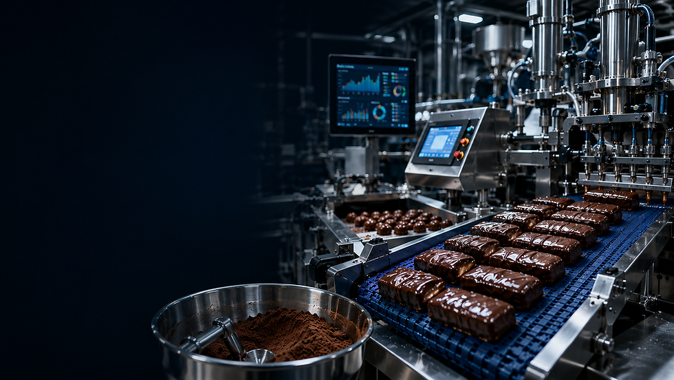 Food manufacturing production line and processing equipment