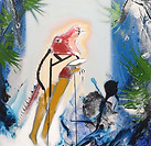 小恐龍書生，蔡宜儒，45.5 x 38 cm (8F)，壓克力彩、畫布，2024，NTD30,240(含稅).jpg