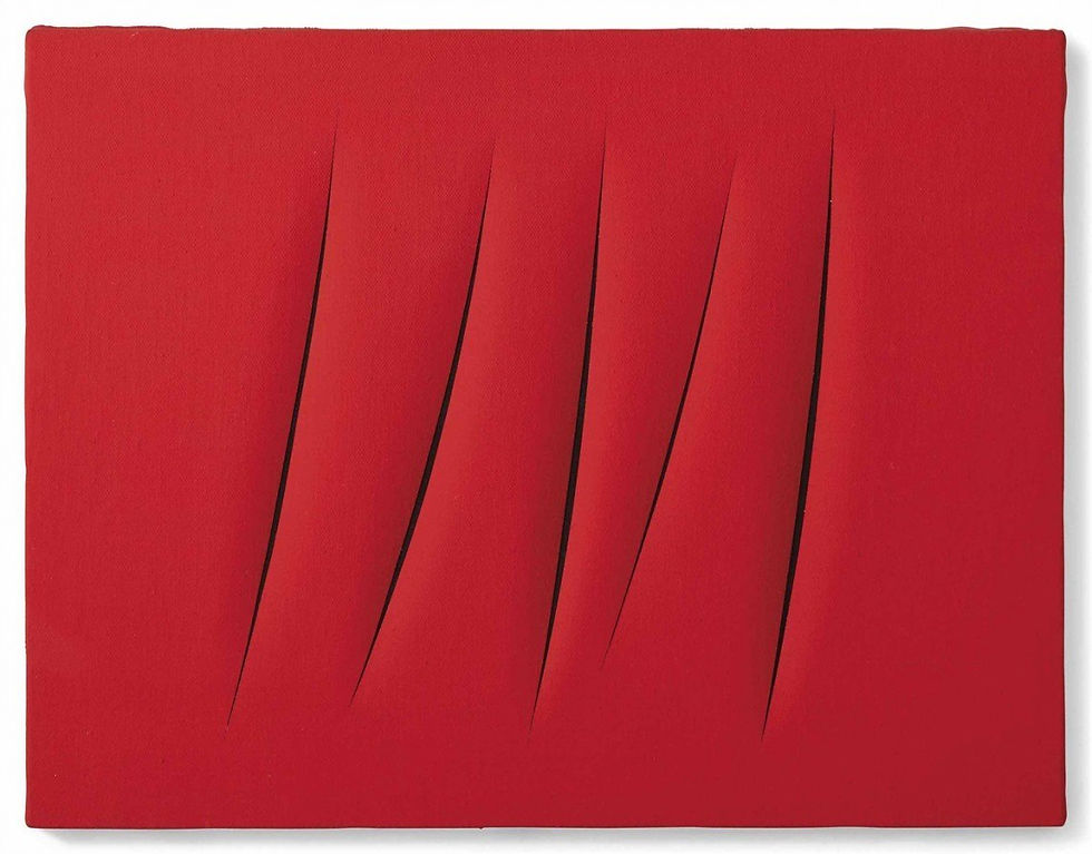 圖3:路西歐.封塔納(Lucio Fontana),空間概念,等待 Concetto spaziale, Attese,1964