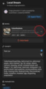 App interface for "Local Dream" image generation showing model selection, a prompt for "Fast car," and various parameters. Dark theme.