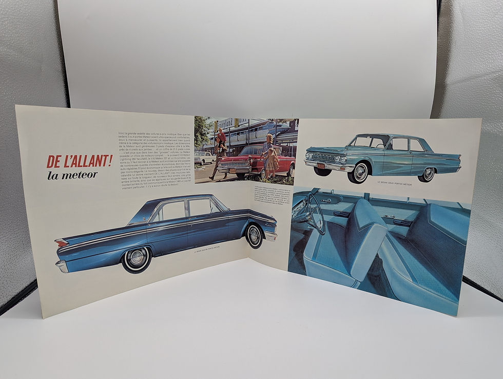 Thumbnail: 1963 Mercury Meteor Vintage Dealership Brochure - French Version