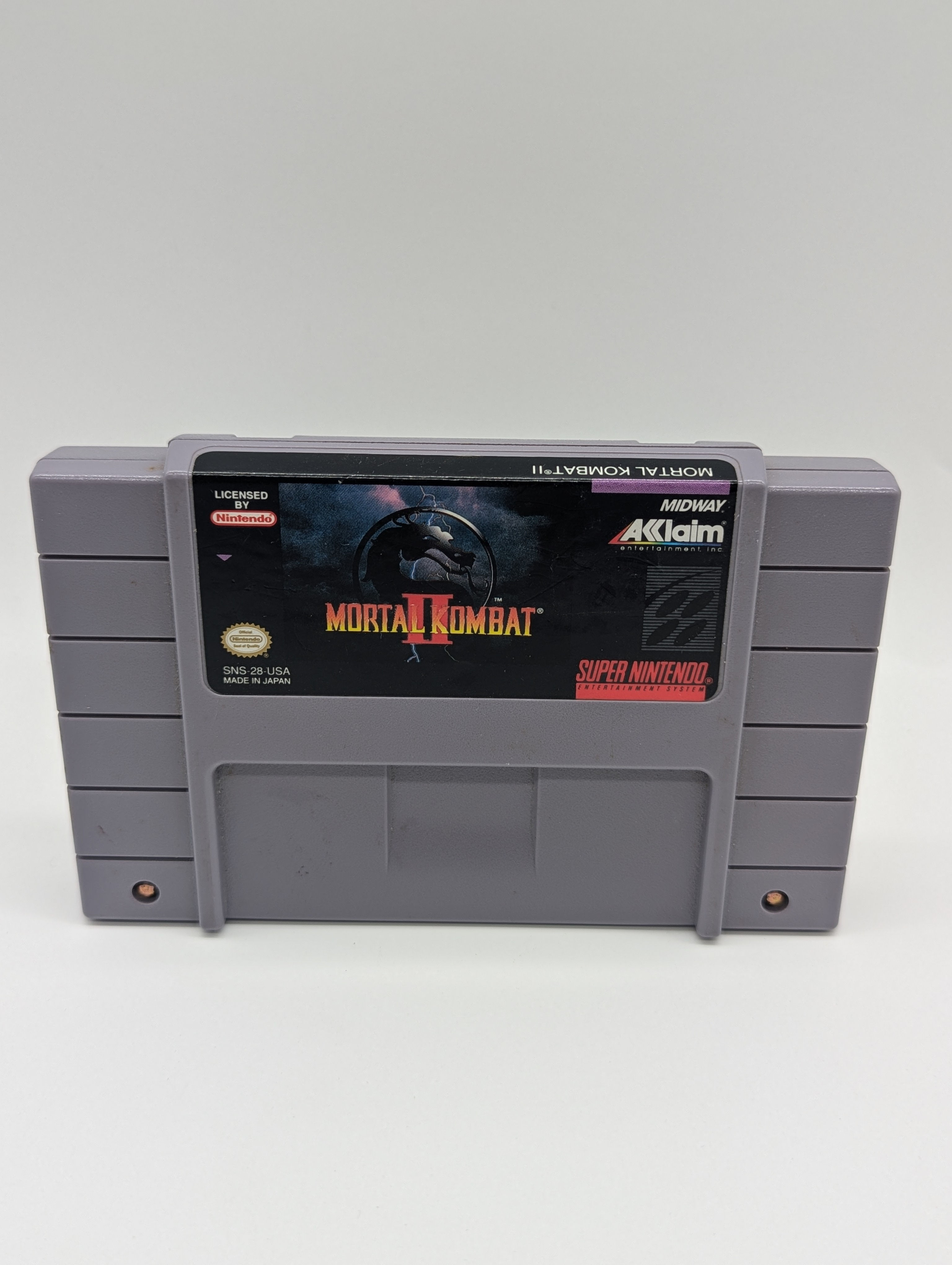 Mortal Kombat - SNES Game Cartridge