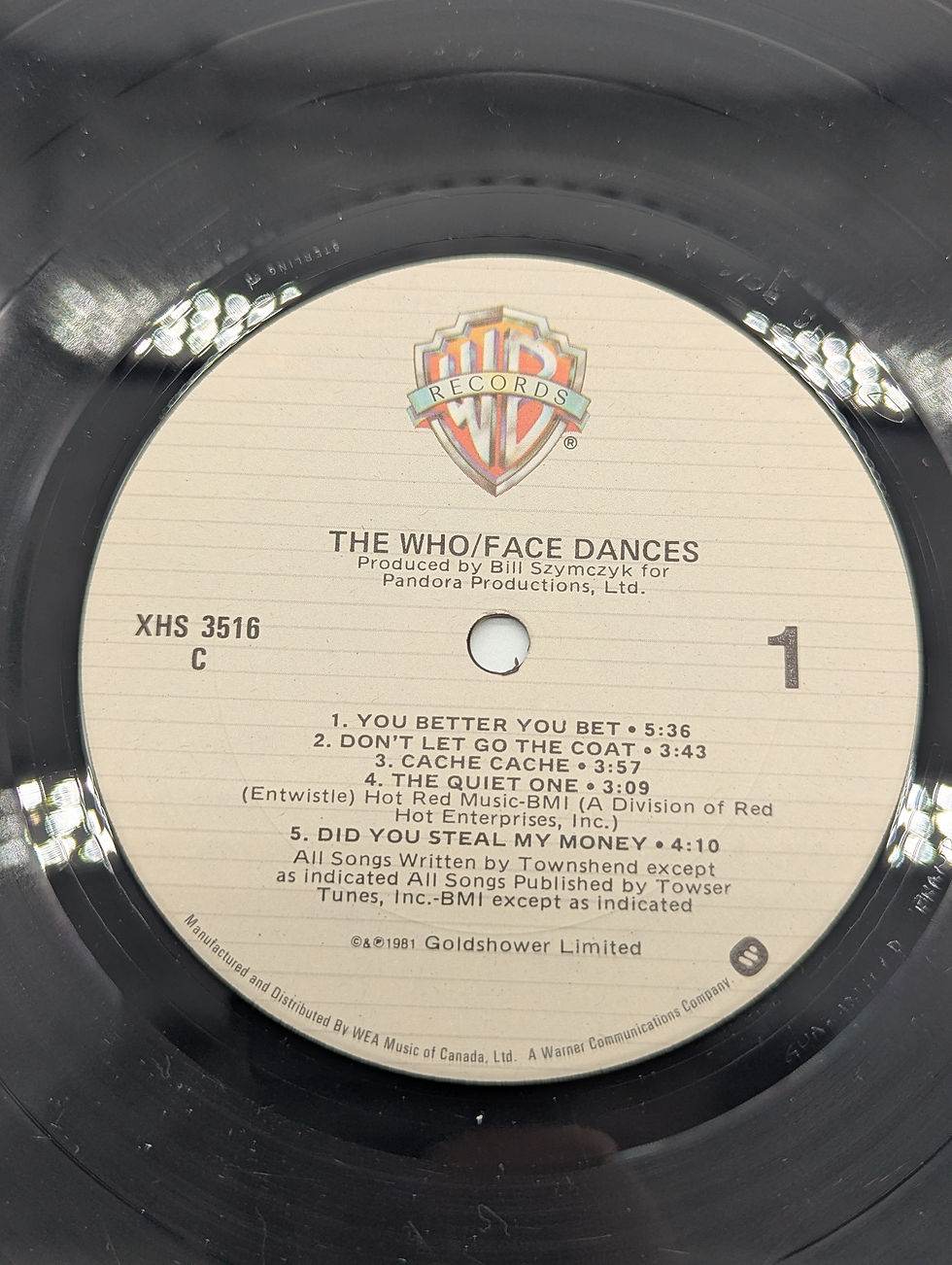 Thumbnail: The Who - Face Dances - XHS 3516 With Poster