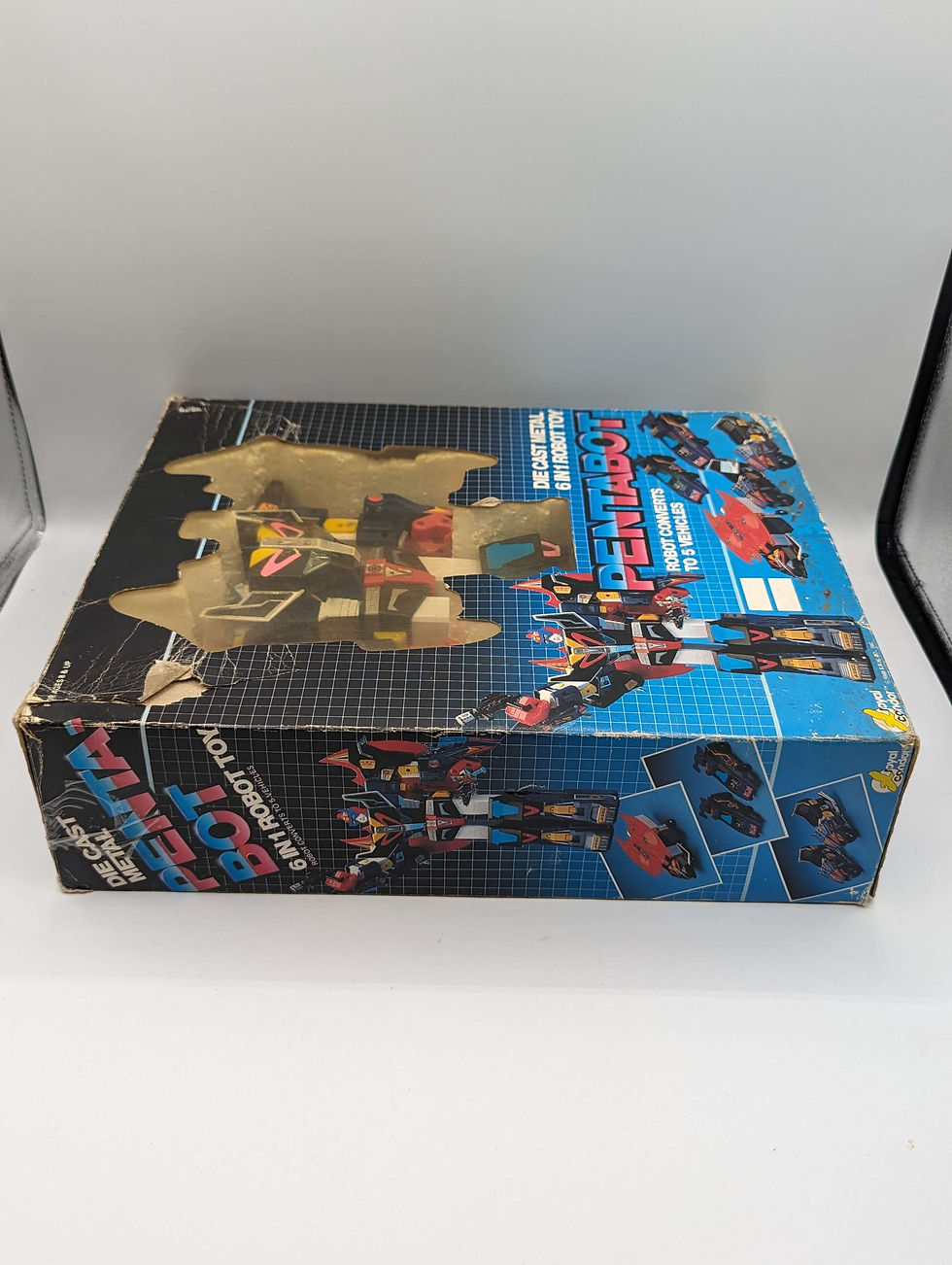 Thumbnail: 1985 Pentabot Die-Cast Metal  6 in 1 Robot Toy Condor Toys
