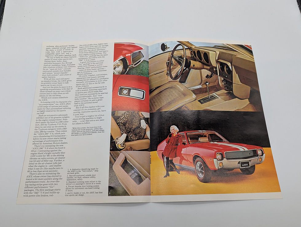 Thumbnail: 1968 The AMX Story Vintage Dealership Brochure