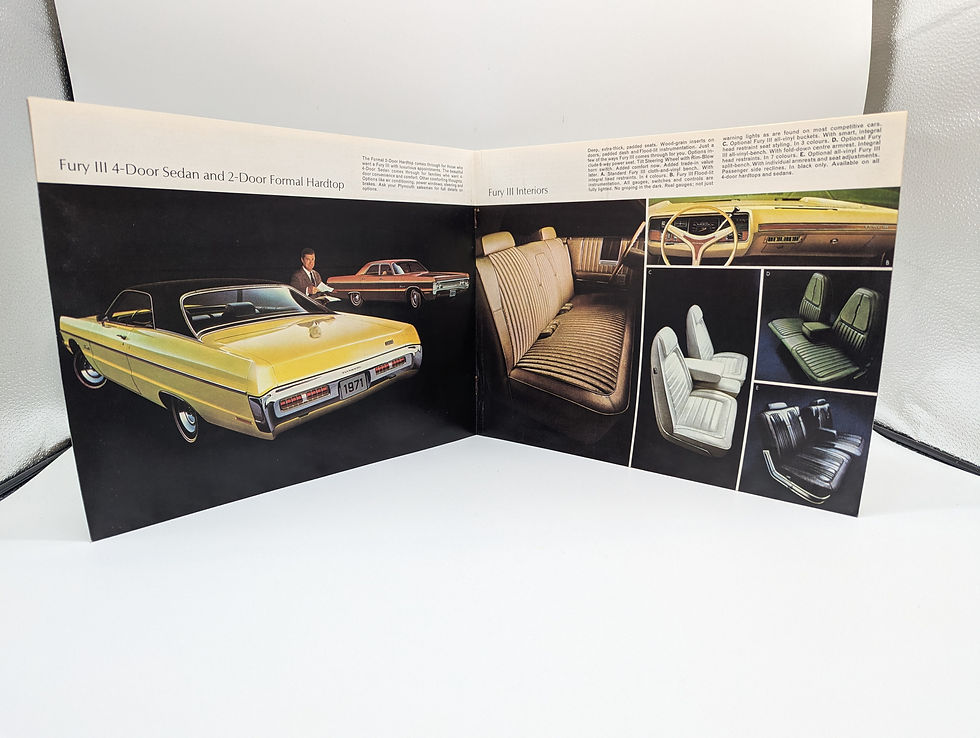 Thumbnail: 1971 Plymouth Fury Vintage Dealership Brochure