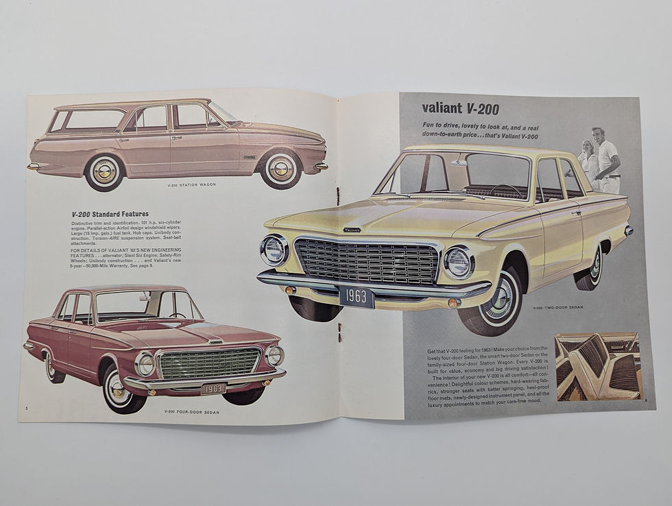 Thumbnail: 1963 Valiant Vintage Dealership Brochure