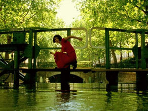A young french girl in Canal Saint Martin