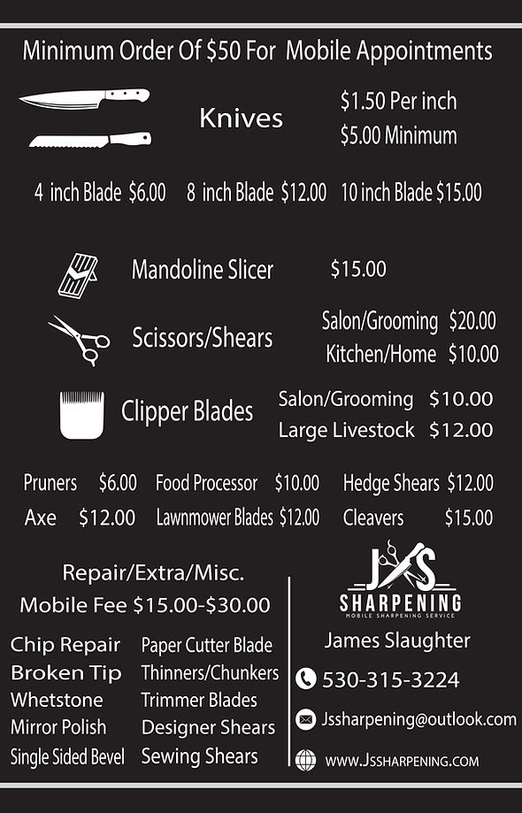 Price and Service Flyer 