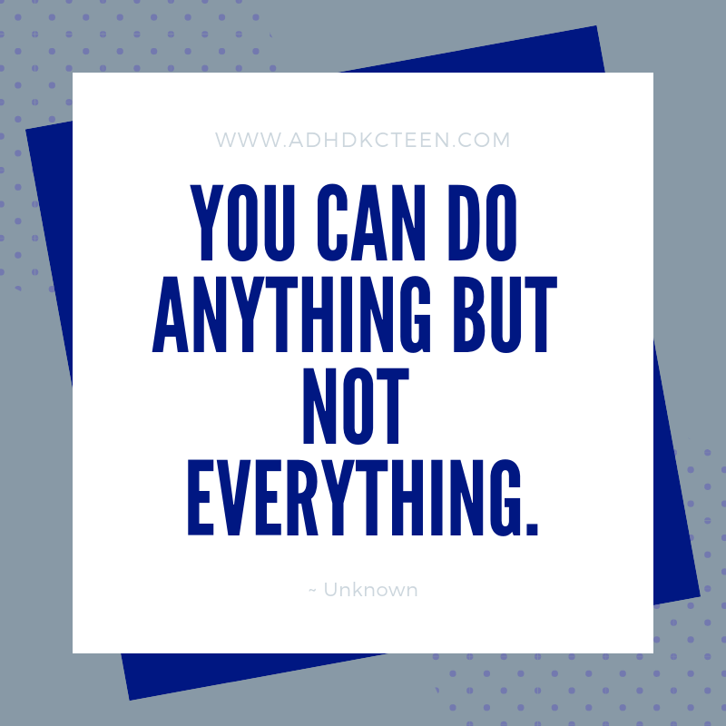 It's all about balance. You can do anything, but not everything.