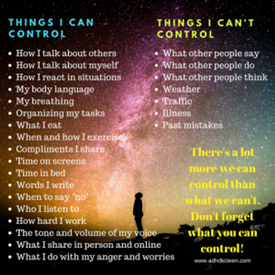 Focus on things you can control to help solve problems. Find more positive tips in the post. #perspective #positivethinking
