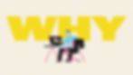 A cartoon of Mike sat at a desk typing on a laptop with "WHY" in bold yellow behind. 
