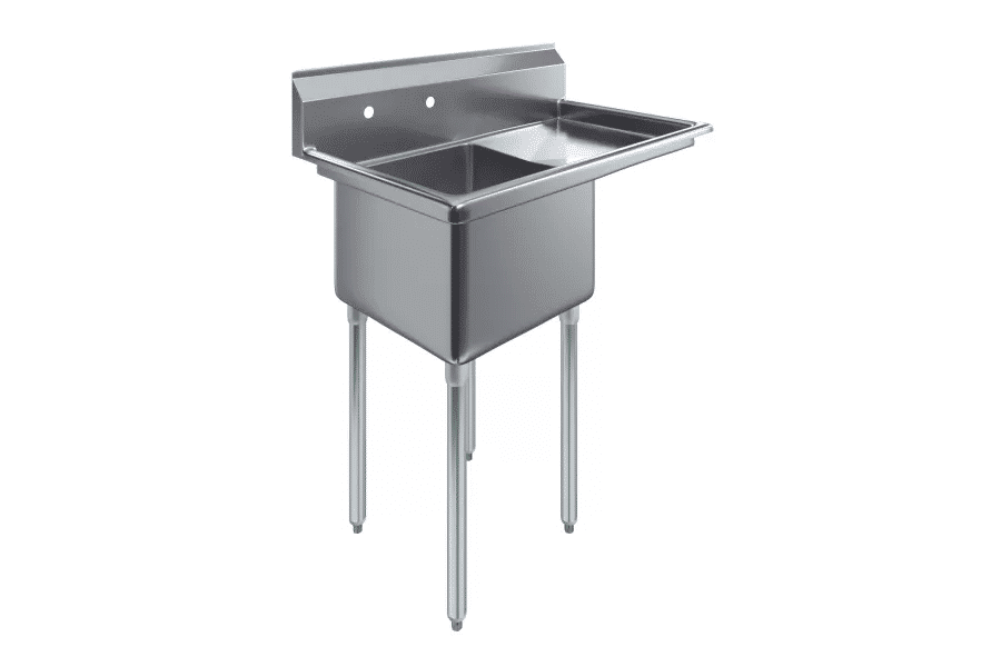 AmGood 39x23.5 in. One Compartment Sink With Right Drainboard