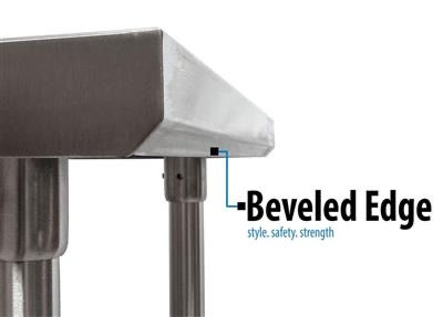 Thumbnail: 16 Gauge Stainless  Work Table Open Base 5"Riser 84"Lx24"W