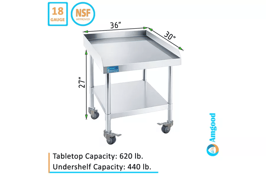 Thumbnail: 30" x 36" Stainless Steel Equipment Stands with Wheels