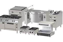 Collection of stainless steel commercial kitchen appliances