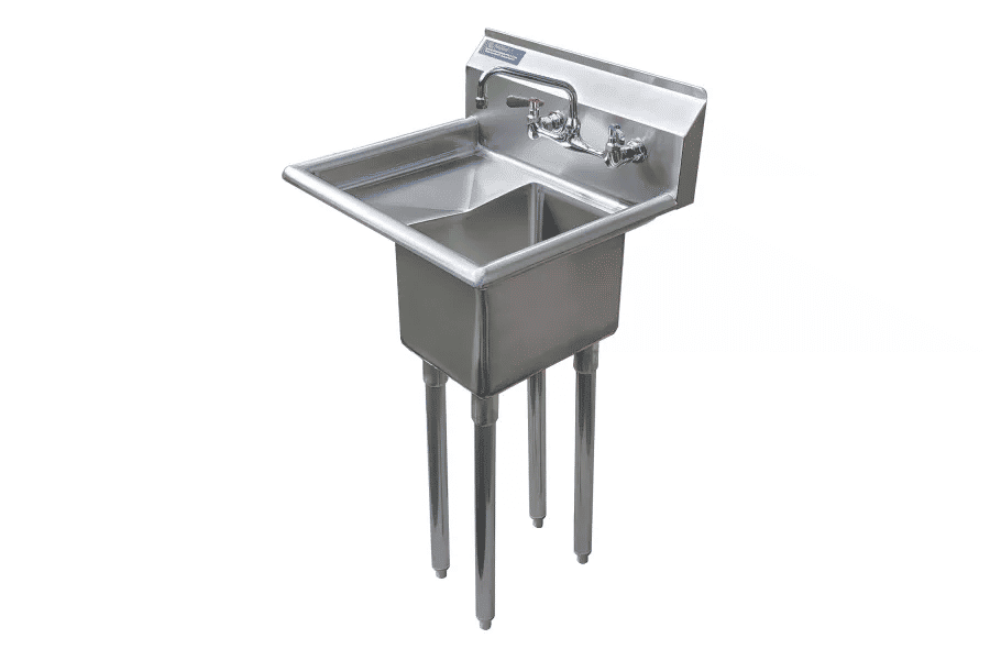 AmGood 23x20 in. Stainless Steel One Compartment Sink Left Drainboard