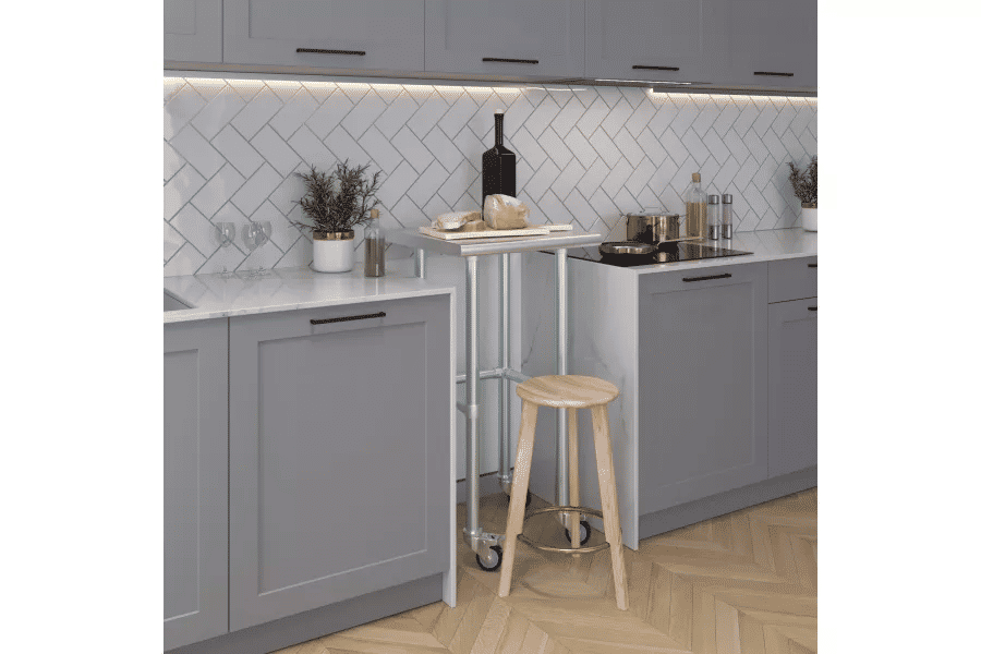 Thumbnail: AmGood Supply 20x20 Stainless Steel Work Table with Casters