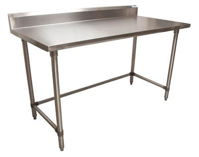 Thumbnail: 18 Gauge Stainless  Work Table   Open Base 5" Riser 60"Lx30"W