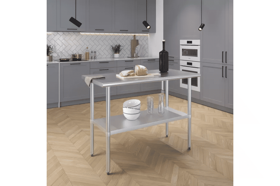 Thumbnail: AmGood Commercial 24 in. x 48 in. Stainless Steel Table