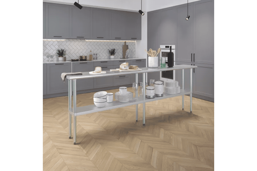 Thumbnail: AmGood 14 in. x 96 in. Stainless Steel Table