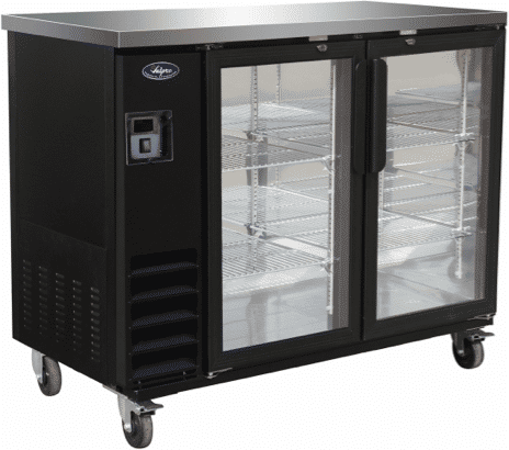 Valpro VP48G 49 Inch Two Glass Swing Door Back Bar Cooler