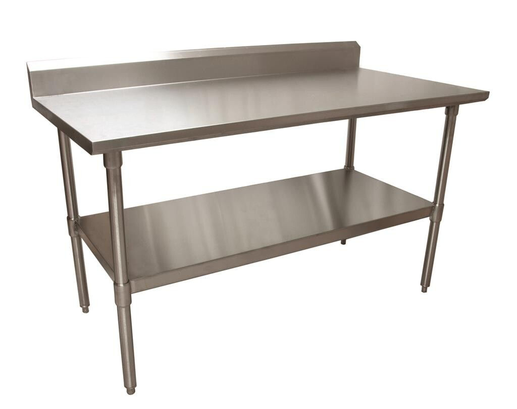 18 Gauge Stainless Work Table Undershelf 5" Riser 60"Lx30"W