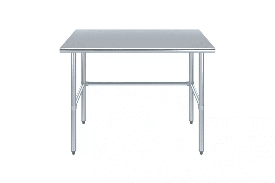 Thumbnail: AmGood Open Base Stainless Steel Work Table 24 in. x 48 in.