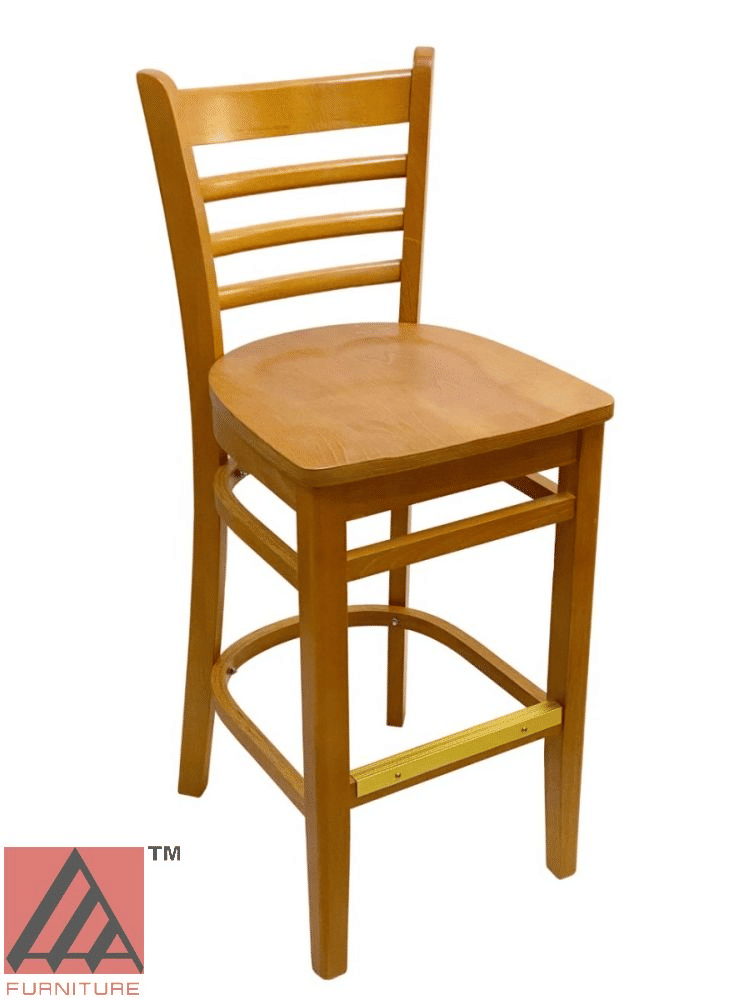 Thumbnail: #411A-BS/ Beech Ladder Bar Stool Oak