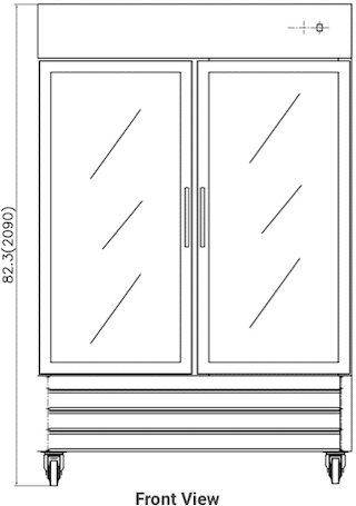 Thumbnail: Valpro VP2RG-HC Two Glass Door Reach-In Refrigerator 49 cu. ft.
