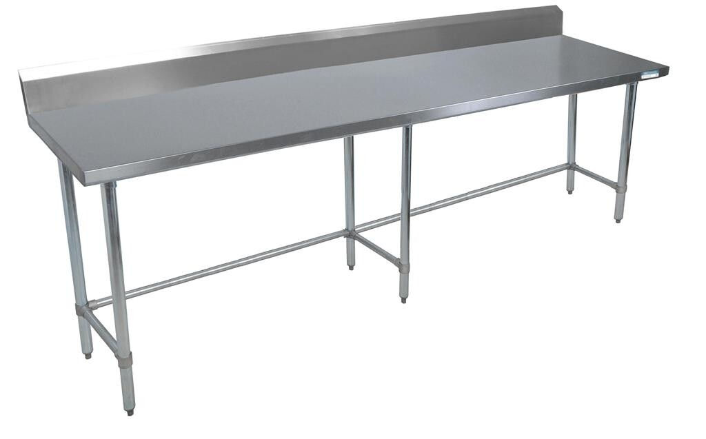 18 Gauge Stainless  Work Table   Undershelf 5" Riser 96"Lx30W