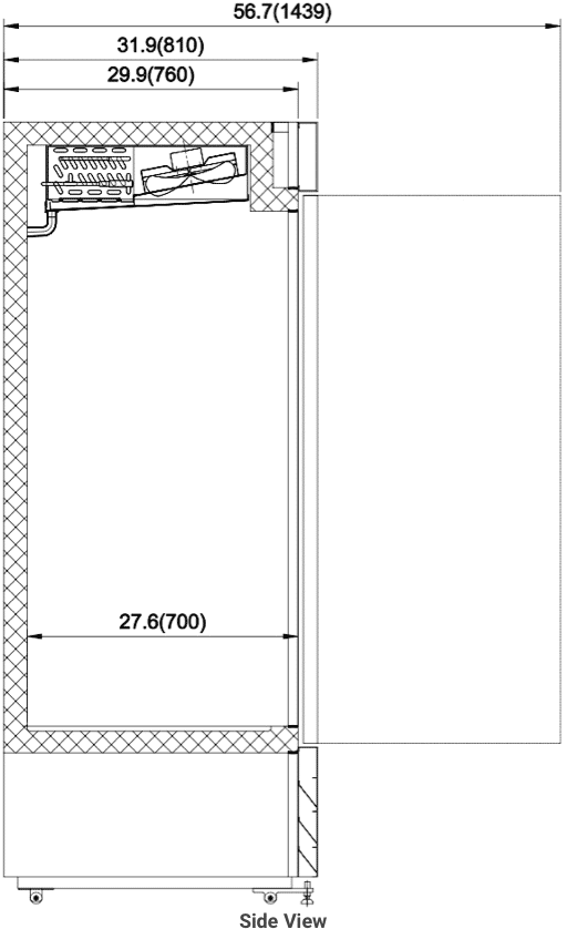 Thumbnail: Valpro VP3F-72FDVHC Three Swing Glass Door Merchandiser Freezer 72 cu. ft.