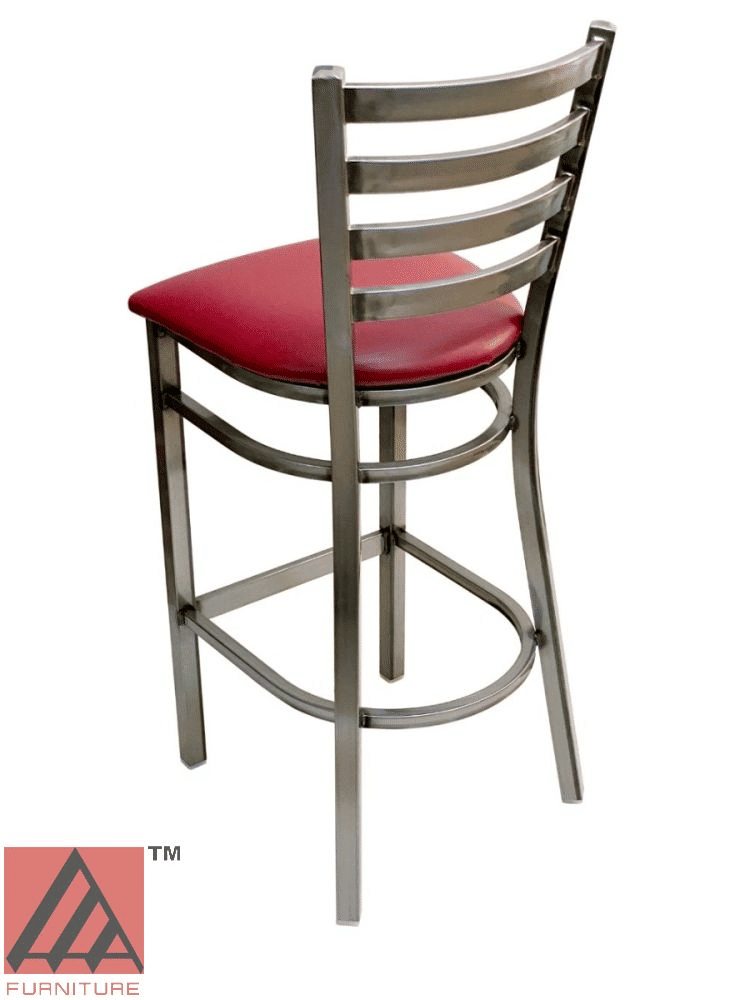 Thumbnail: #316BS/CC Metal Ladder Back Bar Stool Clear Coat