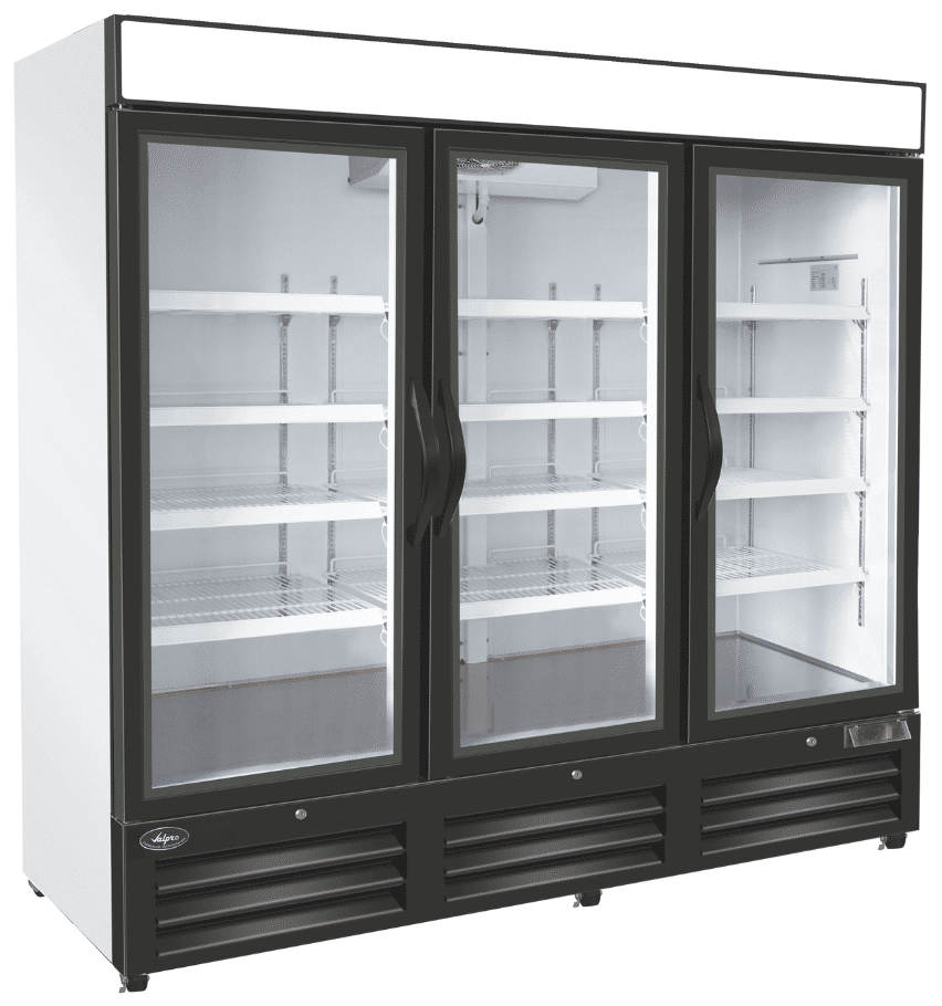 Valpro VP3F-72FDVHC Three Swing Glass Door Merchandiser Freezer 72 cu. ft.