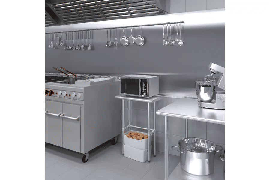 Thumbnail: AmGood 14 in. x 24 in. Stainless Steel Work Table