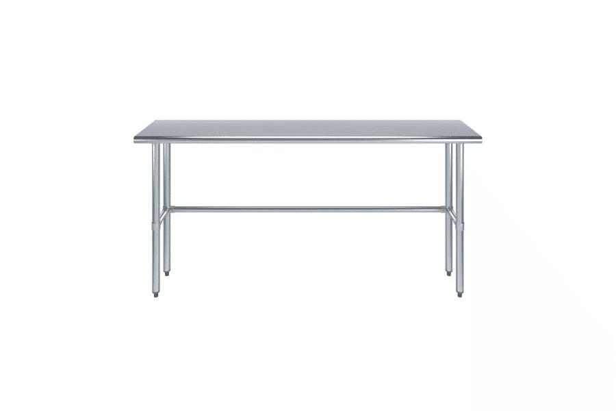 AmGood Open Base Stainless Steel Work Table 14x72 in.